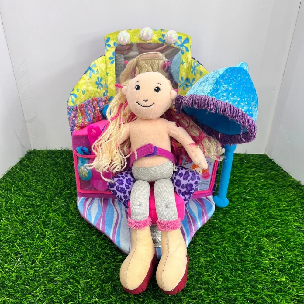 Manhattan‎ Toy Groovy Girls Plush Doll Salon Vanity Playset Pink Purple Y2K Toy